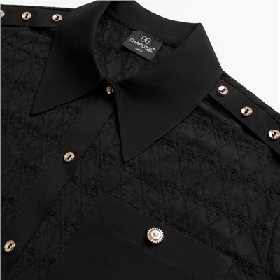 Рубашка Пик элегантности (super black, с поясом)
