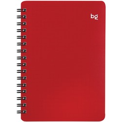 Книжка записная А6  60л. на гребне "Base. Красная" (ЗК6гр60_пл 62090, "BG") пластиковая обложка, тиснение фольгой