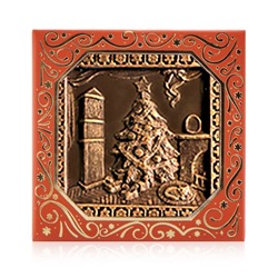 Шоколад барельефный элитный Ёлочка (квадрат 46 мм.)