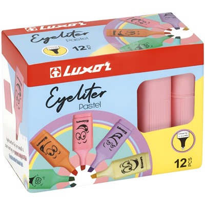 Текстмаркер Luxor " Eyeliter Pastel" 1-4.5мм пастельный розовый (4034P)