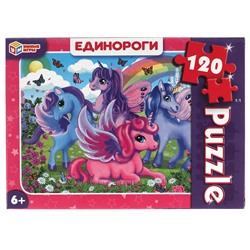 Puzzle  120 элементов "Единороги" (ш/к27712, 315846, "Умные игры")