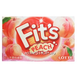 Жевательная резинка со вкусом желтого и белого персика Fit’s Peach Lotte, Япония, 24,6 г