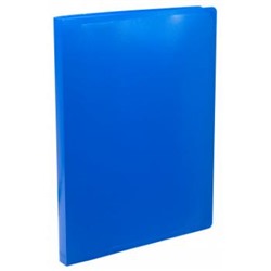Папка с боковым зажимом пластиковая -ECB04CBLUE 0.5мм синяя (1496687) BURO {Россия}