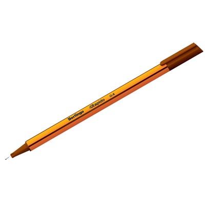 Ручка капиллярная Berlingo "Rapido" коричневая 0.4мм (CK_40104) трехгранный корпус