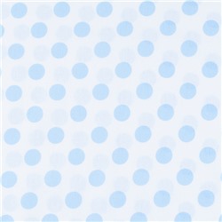 Ткань на отрез бязь плательная 150 см 1422/23А белый фон голубой горох