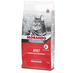 Сухой корм Morando Professional Gatto для кошек, говядина/курица, 15 кг