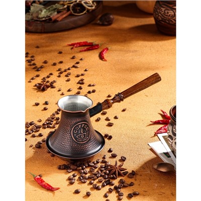Турка для кофе "Армянская джезва", для индукции, медная, средняя, 400 мл