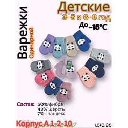 Детские варежки 12 пар 1840111-1