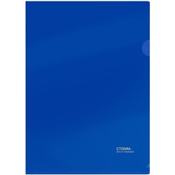 Папка-уголок СТАММ А4 0.18мм непрозрачная синяя (ММ-30937)