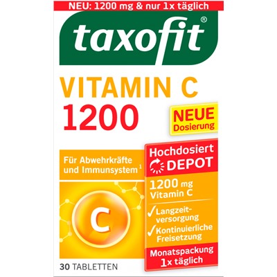 taxofit Vitamin C 1200 Tabletten (30St) Таксофит Витамин C 30шт.