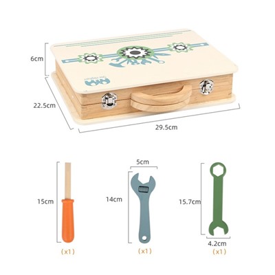 Игровой набор плотника «Чемоданчик с инструментами» 22,5×6×29,5 см