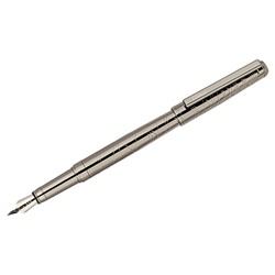 Ручка Delucci перьевая "Mistico" черная, 0.8мм (CPs_81420) корпус оружейный металл, подар. уп.