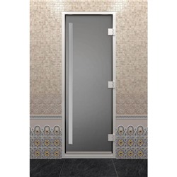 Дверь стеклянная «Хамам Престиж», размер коробки 190 × 70 см, правая, цвет сатин