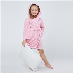 Халат махровый для девочки, рост 110-116 см, цвет розовый