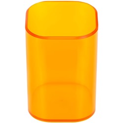 Подставка-стакан квадрат. СТАММ "Фаворит" (ПС-31563) пласт., тонированная оранжевая