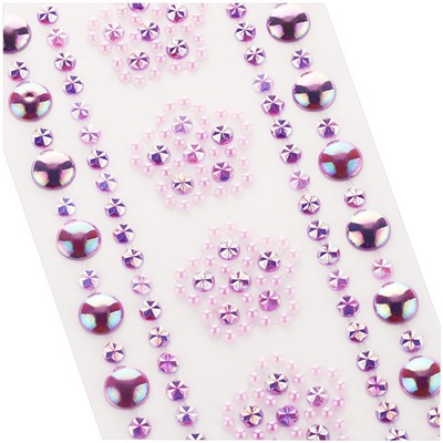 Наклейки акриловые "Purple flowers" (MS_36660, MESHU)