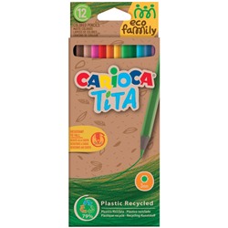 Карандаши Carioca пластиковые "Tita. EcoFamily" 12цв. (43097)