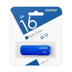 Флеш-накопитель  16Гб "Smartbuy CLUE" Blue (SB16GBCLU-BU)