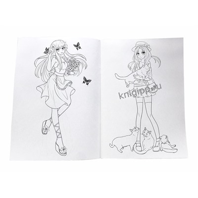 Раскраска Проф-Пресс "Fashion Аниме. Girl style" (34475-8) 16стр.