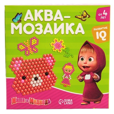 Аквамозаика для детей Маша и Медведь, 4 фигурки