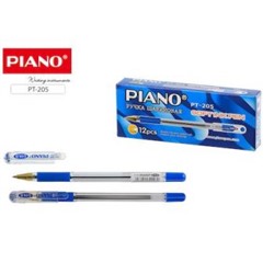 Ручка шариковая масляная PT-205-12 "Piano GOLD" синяя 0.5мм Piano {Китай}