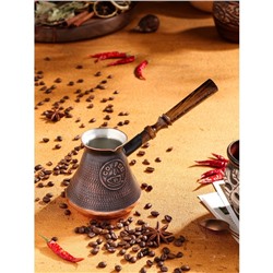 Турка для кофе "Армянская джезва", медная, высокая, 420 мл