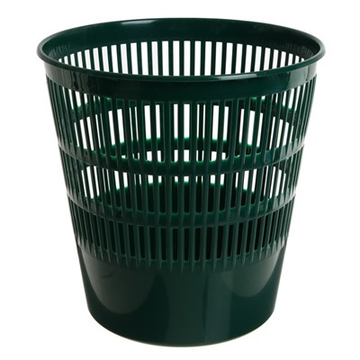 Корзина для бумаг и мусора ErichKrause Classic, 12 литров, пластик, сетчатая, зеленая