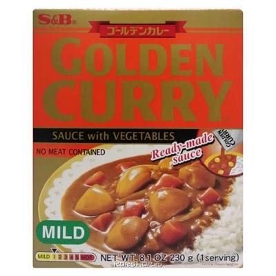 Нежный соус карри с овощами Golden Curry S and B, Япония, 230 г