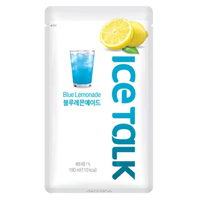 Напиток со вкусом лимонада Blue Lemonade Ice Talk, Корея, 190 мл