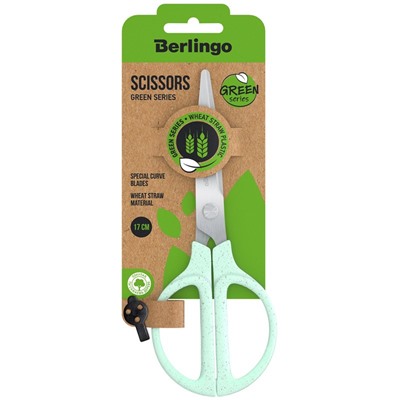 Ножницы Berlingo "Green Seriesr" 170мм (DNe_17300_b) зеленые