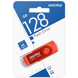 Флеш-накопитель 128Гб USB 3.0/3.1 "Smartbuy Twist" Red (SB128GB3TWR)