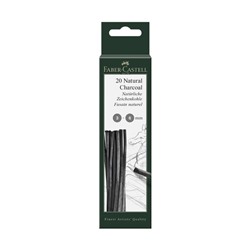 Уголь натуральный набор Faber-Castel PITT® Monochrome Charcoal, 12 штук, 3-6 мм