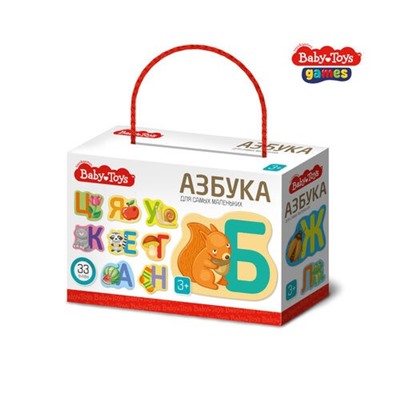 Игра настольная развивающая "Азбука для самых маленьких" 33 элементов (04270) "Baby Toys Wood"