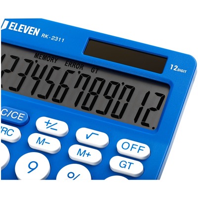 Калькулятор настольный ELEVEN RK-2311-BL, 12-разрядный, 143*192*26мм, дв.питание, синий