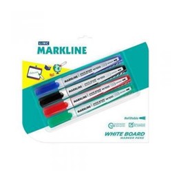Набор 4 маркера для доски BOARD круглый 2,5-3,7 мм W100/4color LINC {Индия}