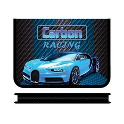 Папка для тетрадей А5 на молнии вокруг 23х18х2,5 см ПМ-А5-04 "CARBON RACING" Пчелка {Россия}