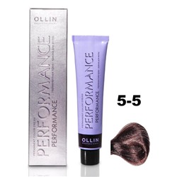 Крем-краска для окрашивания волос Ollin Professional Performance, тон 5/5 светлый шатен, махагоновый, 60 мл