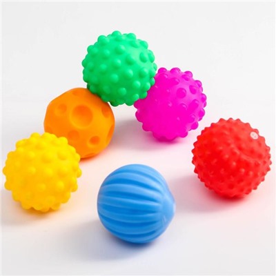 Подарочный набор массажных развивающих мячиков «Гусеница» 6 шт