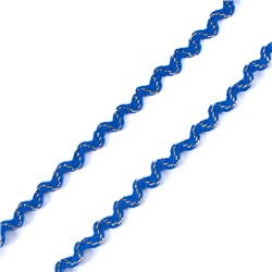 Тесьма плетеная вьюнчик С-3015 (3584) г17 уп 20 м ширина 7 мм (5 мм) рис 8528 цвет синий-золото
