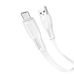 Кабель microUSB - USB, 1 м, "BX85 Auspicious", в коробке (6974443387100) "Borofone", белый, 2.4A