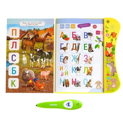 Обучающая игрушка «Интерактивная книга», с интерактивной ручкой, звук, свет