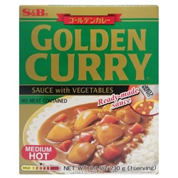Среднеострый соус карри с овощами Golden Curry S and B, Япония, 230 г