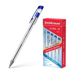 Ручка шар. ErichKrause "Ultra-20" (13875) синяя, 0.7мм, на масляной основе