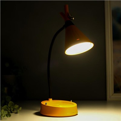 Настольная лампа с диммером 16299/1YL LED 4Вт USB АКБ 3000-6000К желтый 12,3х12,3х37 см