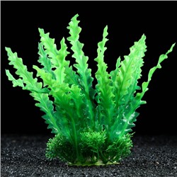 Растение искусственное аквариумное, 22 см, зелёное