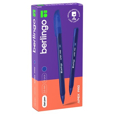 Ручка гелевая Berlingo "Apex Pro" (CGp_50219) синяя, 0.5мм., трехгранная, одноразовая