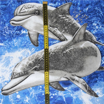 Маломеры бязь 120 гр/м2 150 см Дельфины в море 11 м