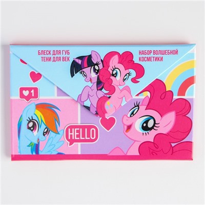 Набор косметики "Hello" My Little Pony, тени 5 цв по 1,3 гр, блеск 5 цв по 0,8 гр