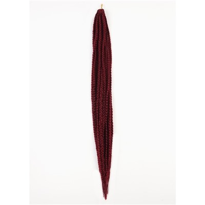 Косы для афрорезинок, 60 см, 15 прядей (CE), цвет бордовый(#118)