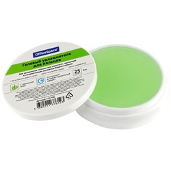 Гель для увлажнения пальцев OfficeSpace 25г. (321796) антибактериальный, с ароматом алое, светло-зеленый